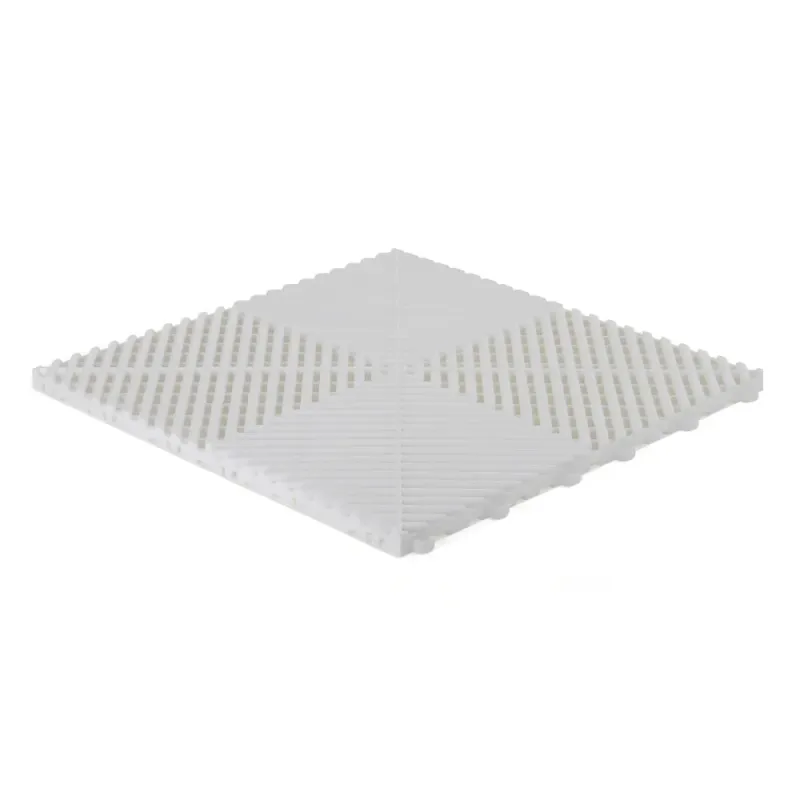 Dalle de garage clipsable CLASSIC – Blanc – Effet Damier, Polypropylène 40x40cm