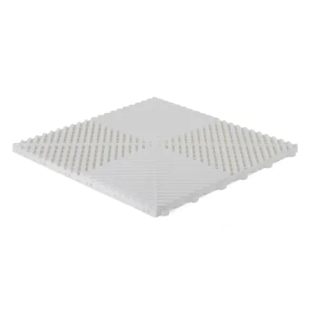 Dalle de garage clipsable CLASSIC – Blanc – Effet Damier, Polypropylène 40x40cm