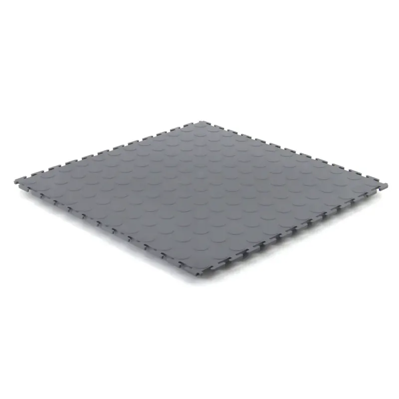 Dalle d'atelier pleines PVC série FACTORY – Gris Anthracite – 498×498×6,5mm