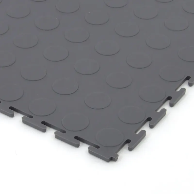 Dalle d'atelier pleines PVC série FACTORY – Gris Anthracite – 498×498×6,5mm