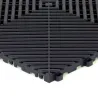 Dalle de garage clipsable - Noir - Effet Damier, Polypropylène 40x40cm