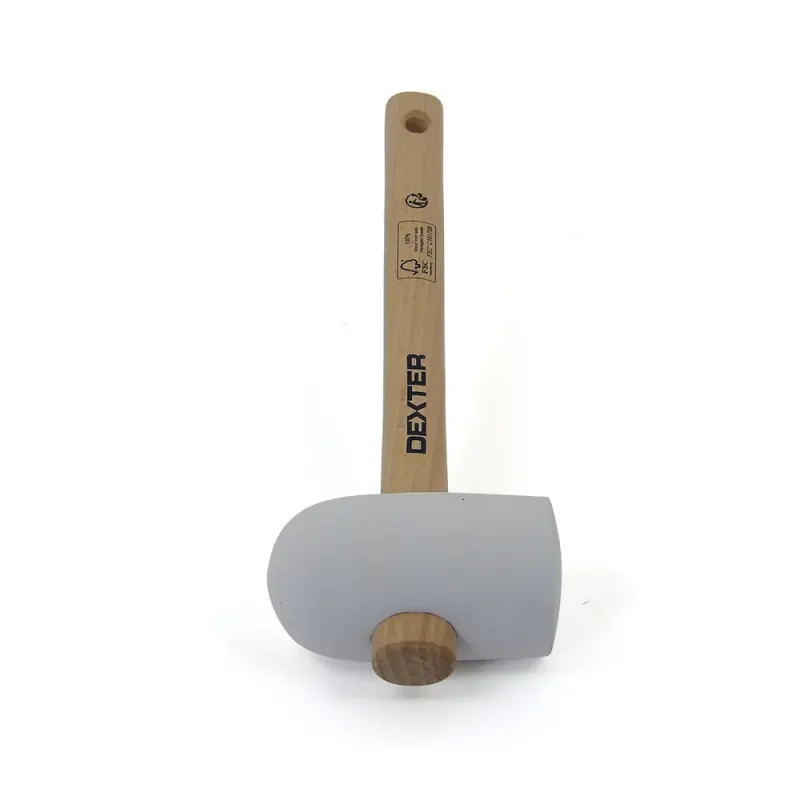 Maillet caoutchouc blanc avec manche bois - CLIC and dalle