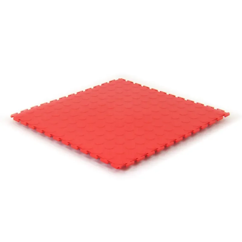 Dalle d'atelier pleines PVC série FACTORY – Rouge – 498×498×6,5mm