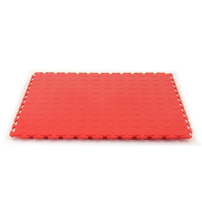 Dalle d'atelier pleines PVC série FACTORY – Rouge – 498×498×6,5mm
