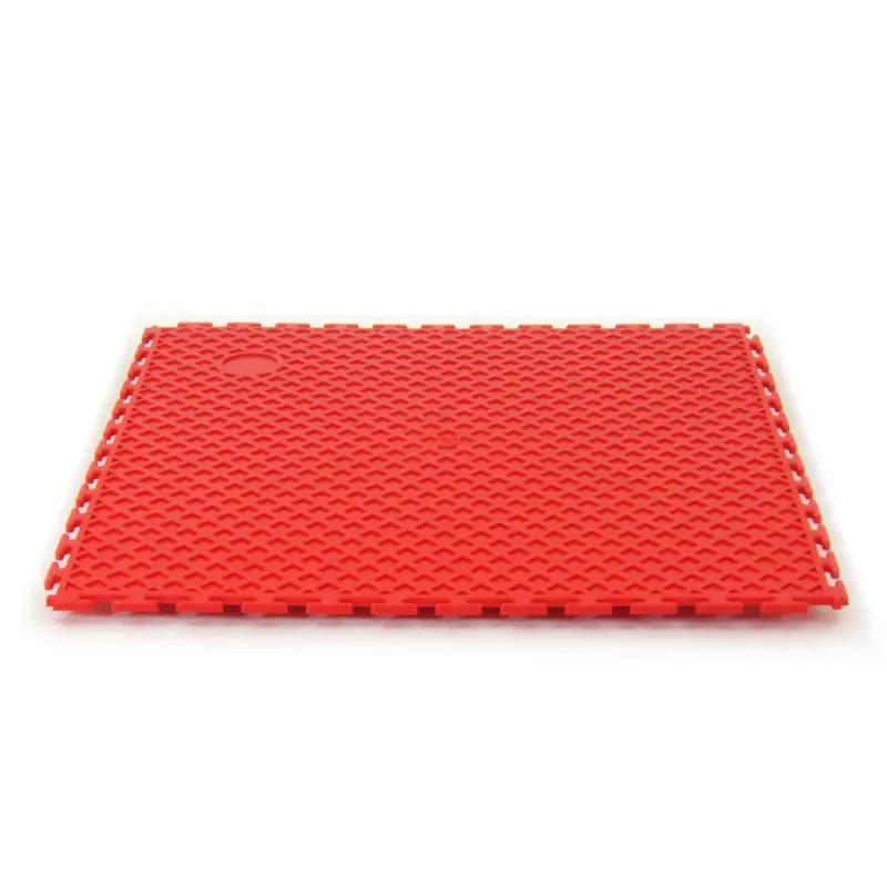 Dalle d'atelier pleines PVC série FACTORY – Rouge – 498×498×6,5mm