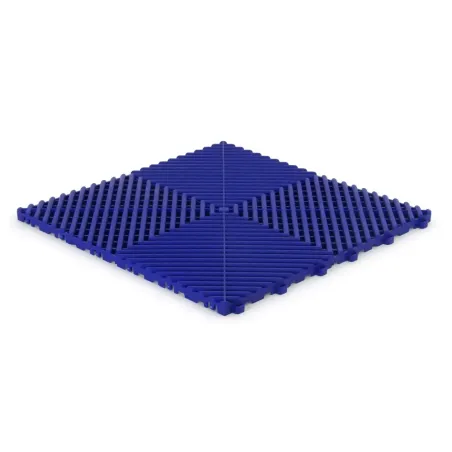Dalle de garage clipsable – Bleu Foncé – Effet Damier, Polypropylène 40x40cm