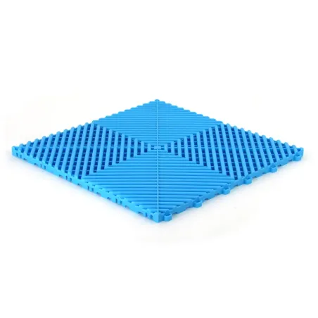Dalle de garage clipsable CLASSIC – Bleu Clair – Effet Damier, Polypropylène 40x40cm