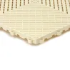 Dalle clipsable ajourée série FLAT - pour terrasse ou garage - Ivoire - Effet Damier, surface plate 40x40cm
