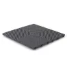 Dalle clipsable ajourée série DALL-PLANE - pour terrasse ou garage - Gris anthracite - Effet Damier, surface plate 40x40cm