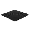 Dalle clipsable ajourée série DALL-PLANE - pour terrasse ou garage - Noir - Effet Damier, surface plate 40x40cm