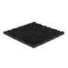 Dalle clipsable ajourée série DALL-PLANE - pour terrasse ou garage - Noir - Effet Damier, surface plate 40x40cm
