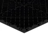 Dalle clipsable ajourée série DALL-PLANE - pour terrasse ou garage - Noir - Effet Damier, surface plate 40x40cm