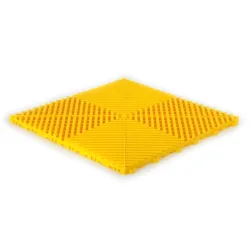 Dalle de garage clipsable CLASSIC – Jaune – Effet Damier, Polypropylène 40x40cm