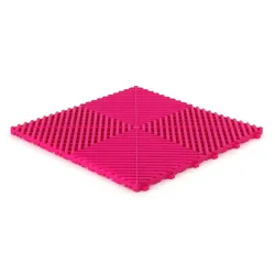 Dalle de garage clipsable CLASSIC – Rose – Effet Damier, Polypropylène 40x40cm