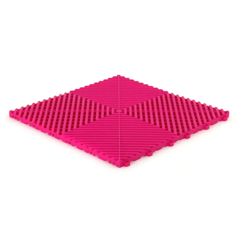 Dalle de garage clipsable CLASSIC – Rose – Effet Damier, Polypropylène 40x40cm