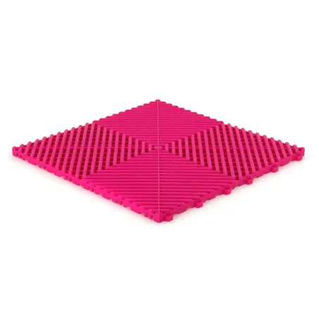 Dalle de garage clipsable CLASSIC – Rose – Effet Damier, Polypropylène 40x40cm