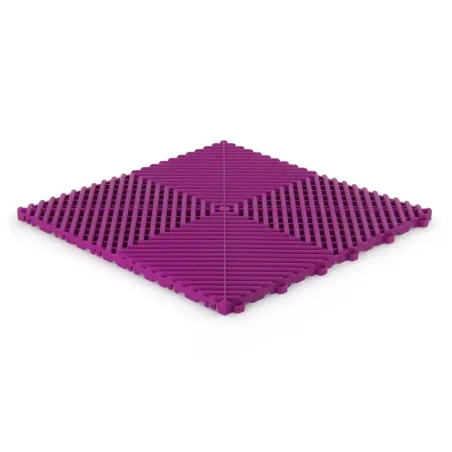 Dalle de garage clipsable CLASSIC – Violet – Effet Damier, Polypropylène 40x40cm