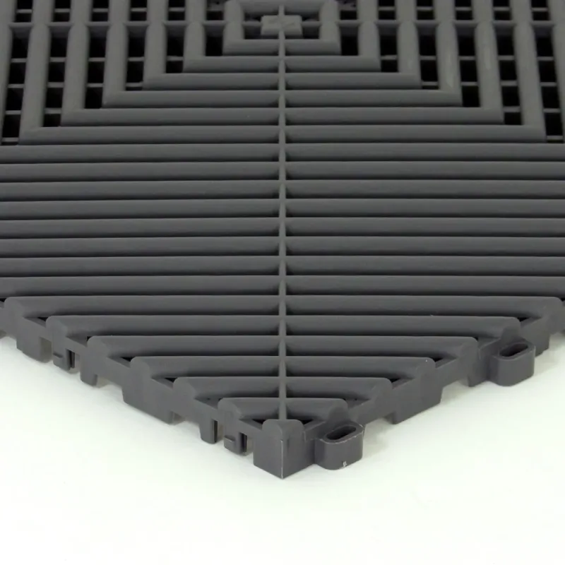 Dalle de garage clipsable - Gris Anthracite - Effet Damier, Polypropylène 40x40cm