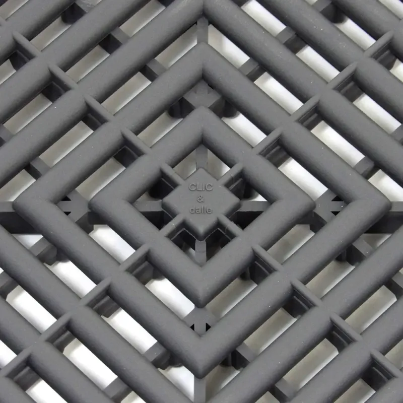 Dalle de garage clipsable - Gris Anthracite - Effet Damier, Polypropylène 40x40cm