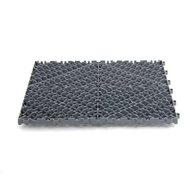 Dalle de garage clipsable - Gris clair - Effet Damier, Polypropylène 40x40cm