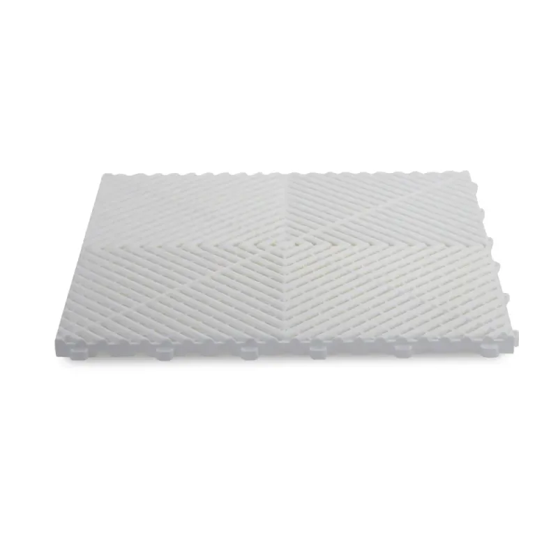 Dalle de garage clipsable CLASSIC – Blanc – Effet Damier, Polypropylène 40x40cm