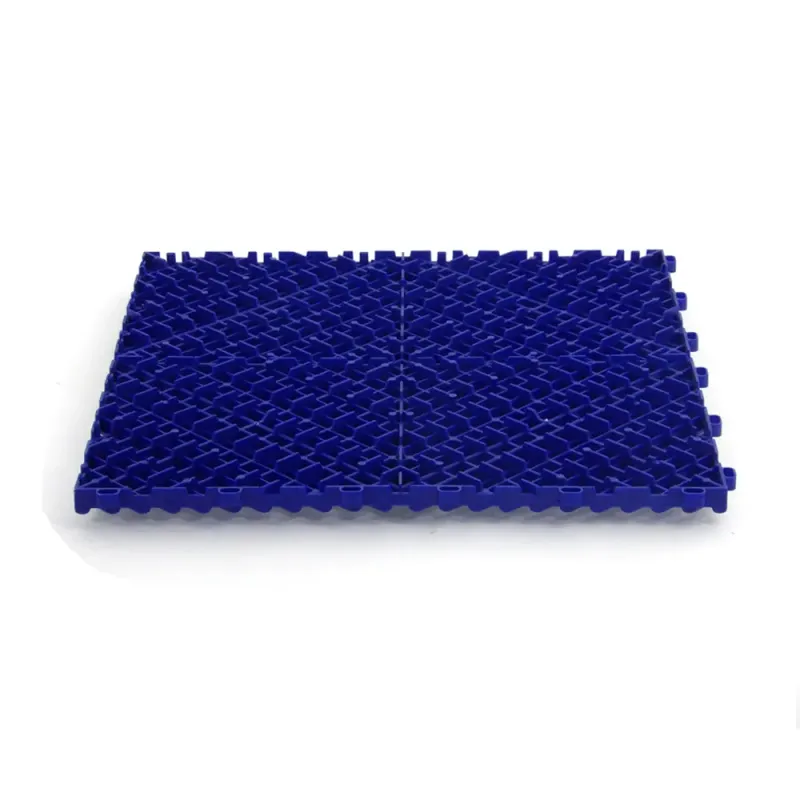 Dalle de garage clipsable – Bleu Foncé – Effet Damier, Polypropylène 40x40cm