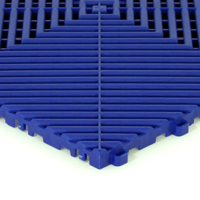 Dalle de garage clipsable – Bleu Foncé – Effet Damier, Polypropylène 40x40cm