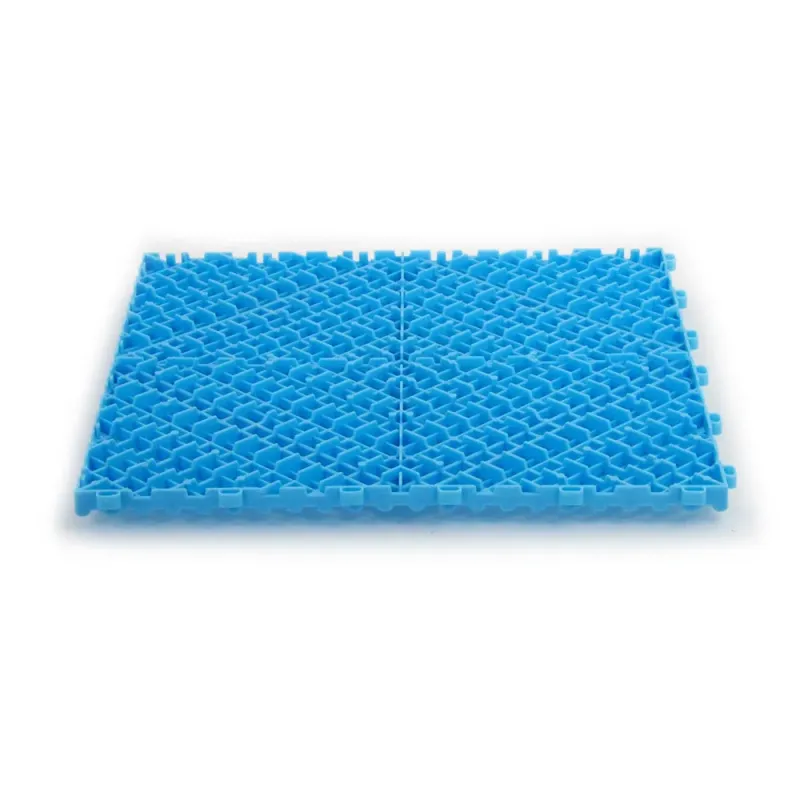 Dalle de garage clipsable CLASSIC – Bleu Clair – Effet Damier, Polypropylène 40x40cm