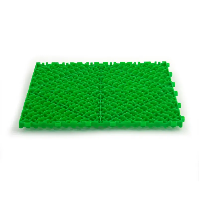 Dalle de garage clipsable – Vert – Effet Damier, Polypropylène 40x40cm