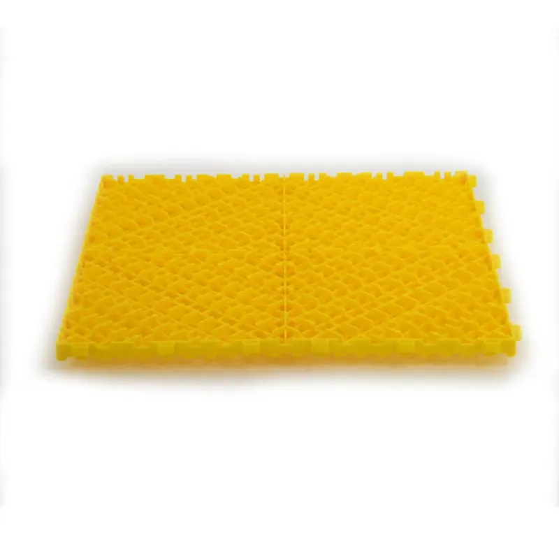 Dalle de garage clipsable CLASSIC – Jaune – Effet Damier, Polypropylène 40x40cm
