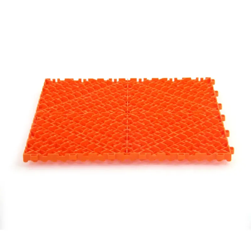 Dalle de garage clipsable CLASSIC – Orange – Effet Damier, Polypropylène 40x40cm