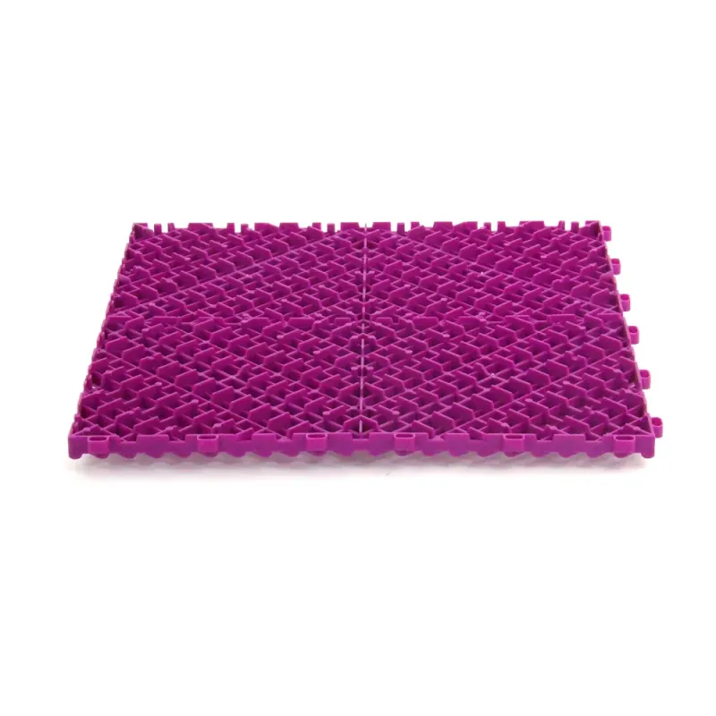 Dalle de garage clipsable CLASSIC – Violet – Effet Damier, Polypropylène 40x40cm