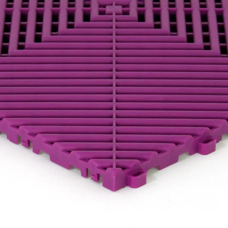 Dalle de garage clipsable CLASSIC – Violet – Effet Damier, Polypropylène 40x40cm